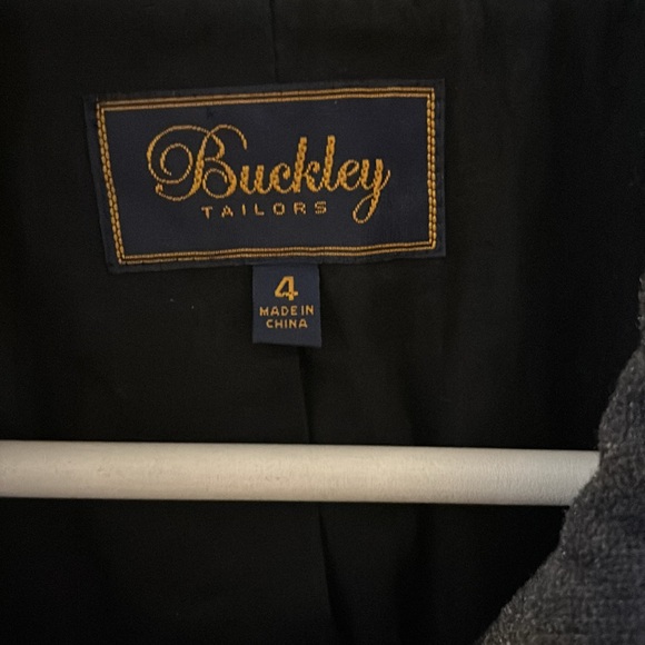 Buckley Tailors Peacoat black with gold buttons size 4 - Picture 2 of 3